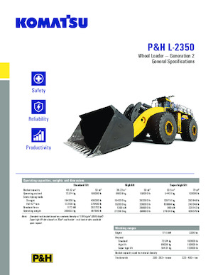 Încărcătoare pe roți Komatsu P&H L-2350