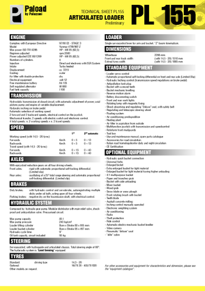 Încărcătoare pe roți Palazzani PL 155 XL