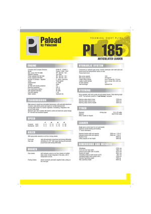 Încărcătoare pe roți Palazzani PL 185