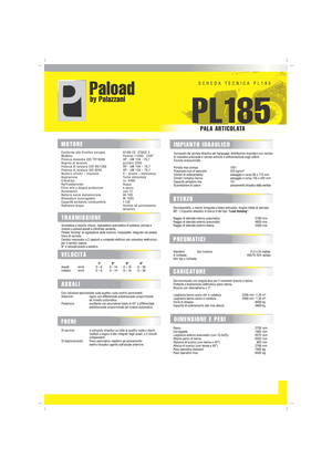 Încărcătoare pe roți Palazzani PL 185