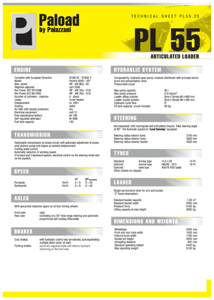 Încărcătoare pe roți Palazzani PL 55.2