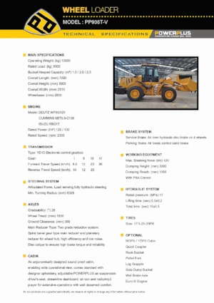 Încărcătoare pe roți PowerPlus PP938T-V