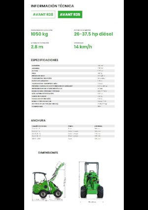 Încărcătoare pe roți Avant Tecno R 35
