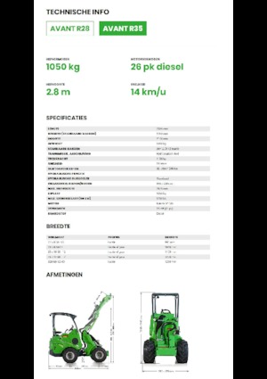 Încărcătoare pe roți Avant Tecno R 35