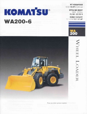 Încărcătoare pe roți Komatsu WA 200-6