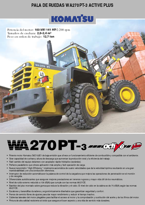 Încărcătoare pe roți Komatsu WA270PT active Plus