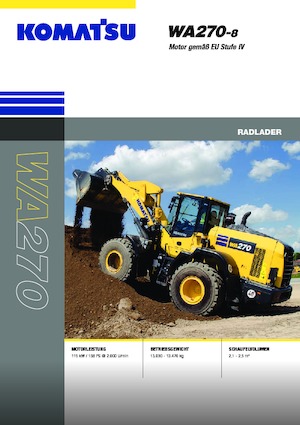 Încărcătoare pe roți Komatsu WA270-8E0