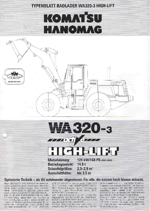 Încărcătoare pe roți Komatsu WA320-3 active