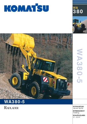 Încărcătoare pe roți Komatsu WA380-5