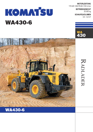 Încărcătoare pe roți Komatsu WA430-6E0