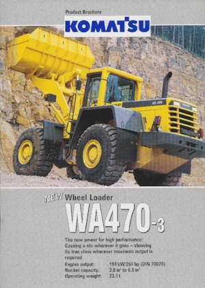 Încărcătoare pe roți Komatsu WA 470-3