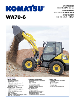 Încărcătoare pe roți Komatsu WA70-6