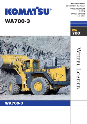 Încărcătoare pe roți Komatsu WA700-3