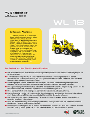 Încărcătoare pe roți Wacker Neuson WL 18