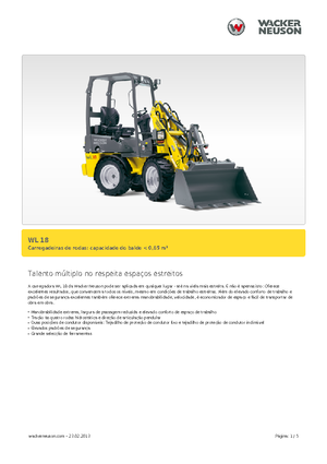Încărcătoare pe roți Wacker Neuson WL 18