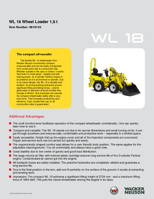 Încărcătoare pe roți Wacker Neuson WL 18