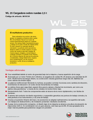 Încărcătoare pe roți Wacker Neuson WL25