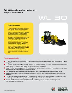 Încărcătoare pe roți Wacker Neuson WL 30