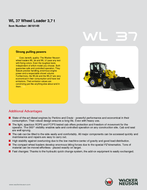 Încărcătoare pe roți Wacker Neuson WL 37