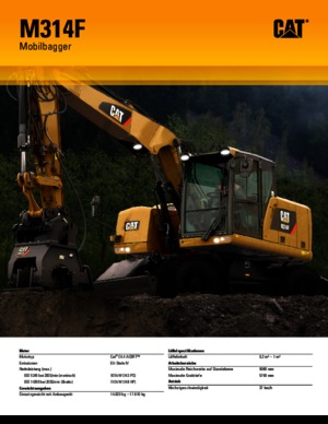 Excavatoare pe roți Caterpillar M314F