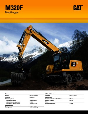 Excavatoare pe roți Caterpillar M320F