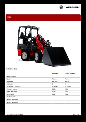Încărcătoare (pe roți, cu cupă sau furci) Weidemann 1140