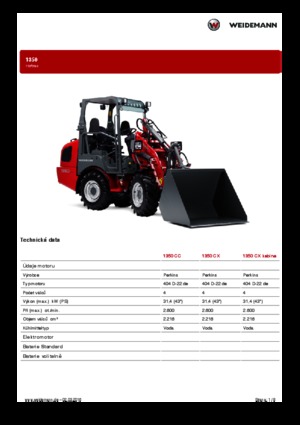 Încărcătoare (pe roți, cu cupă sau furci) Weidemann 1350 CC