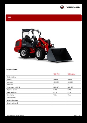 Încărcătoare pe roți Weidemann 1880