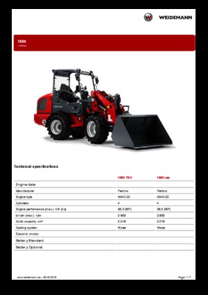 Încărcătoare pe roți Weidemann 1880