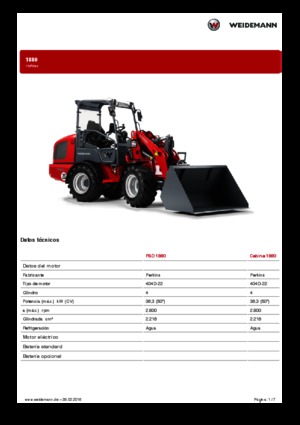 Încărcătoare pe roți Weidemann 1880