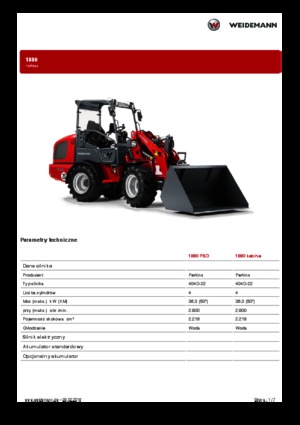 Încărcătoare pe roți Weidemann 1880