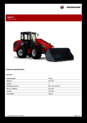 Încărcătoare pe roți Weidemann 3080 LP T