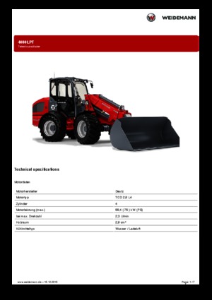 Încărcătoare pe roți Weidemann 4080LPT