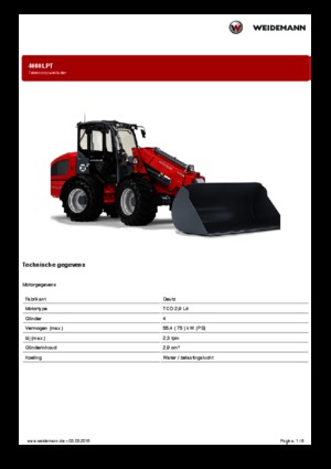 Încărcătoare pe roți Weidemann 4080LPT