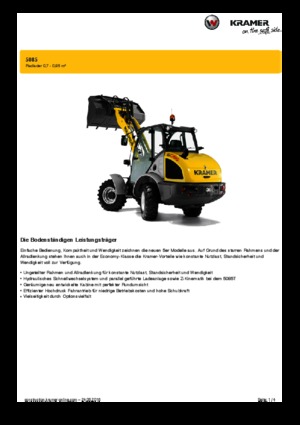 Încărcătoare pe roți Kramer 5085