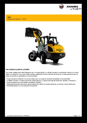 Încărcătoare pe roți Kramer 5085