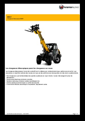 Încărcătoare pe roți Kramer 8095 T