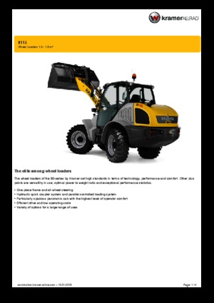 Încărcătoare pe roți Kramer 8115