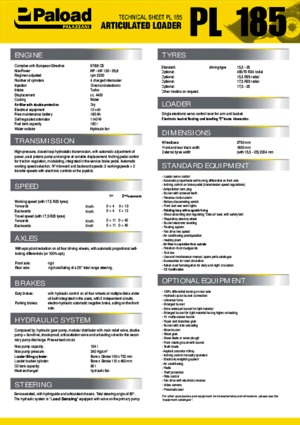 Încărcătoare pe roți Palazzani PL 185