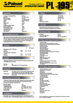 Încărcătoare pe roți Palazzani PL 195