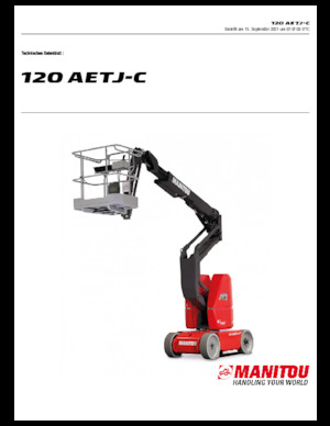 Nacele cu braț articulat pe roți Manitou 120 AETJ C