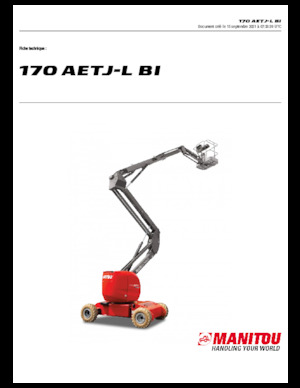 Nacele cu braț articulat pe roți Manitou 170 AETJ L Bi