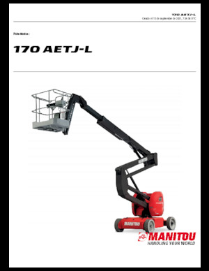 Nacele cu braț articulat pe roți Manitou 170 AETJ L