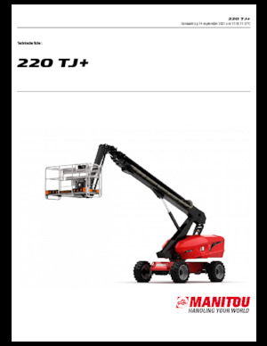 Nacele cu braț articulat pe roți Manitou 220 TJ+