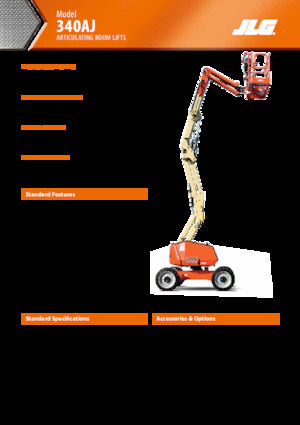 Nacele cu braț articulat pe roți JLG 340AJ