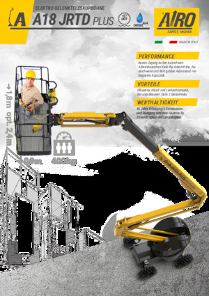 Nacele cu braț articulat pe roți AIRO A18 JRTD PLUS