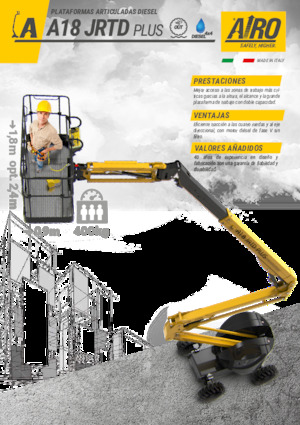Nacele cu braț articulat pe roți AIRO A18 JRTD PLUS