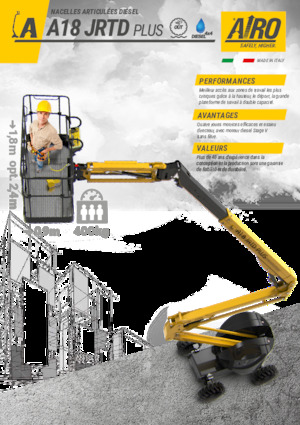 Nacele cu braț articulat pe roți AIRO A18 JRTD PLUS
