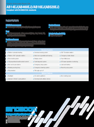 Nacele cu braț articulat pe roți Sinoboom AB14EJ 