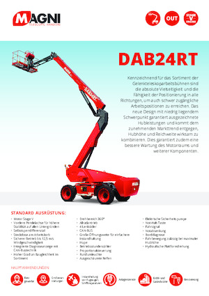 Nacele cu braț articulat pe roți MAGNI DAB24RT